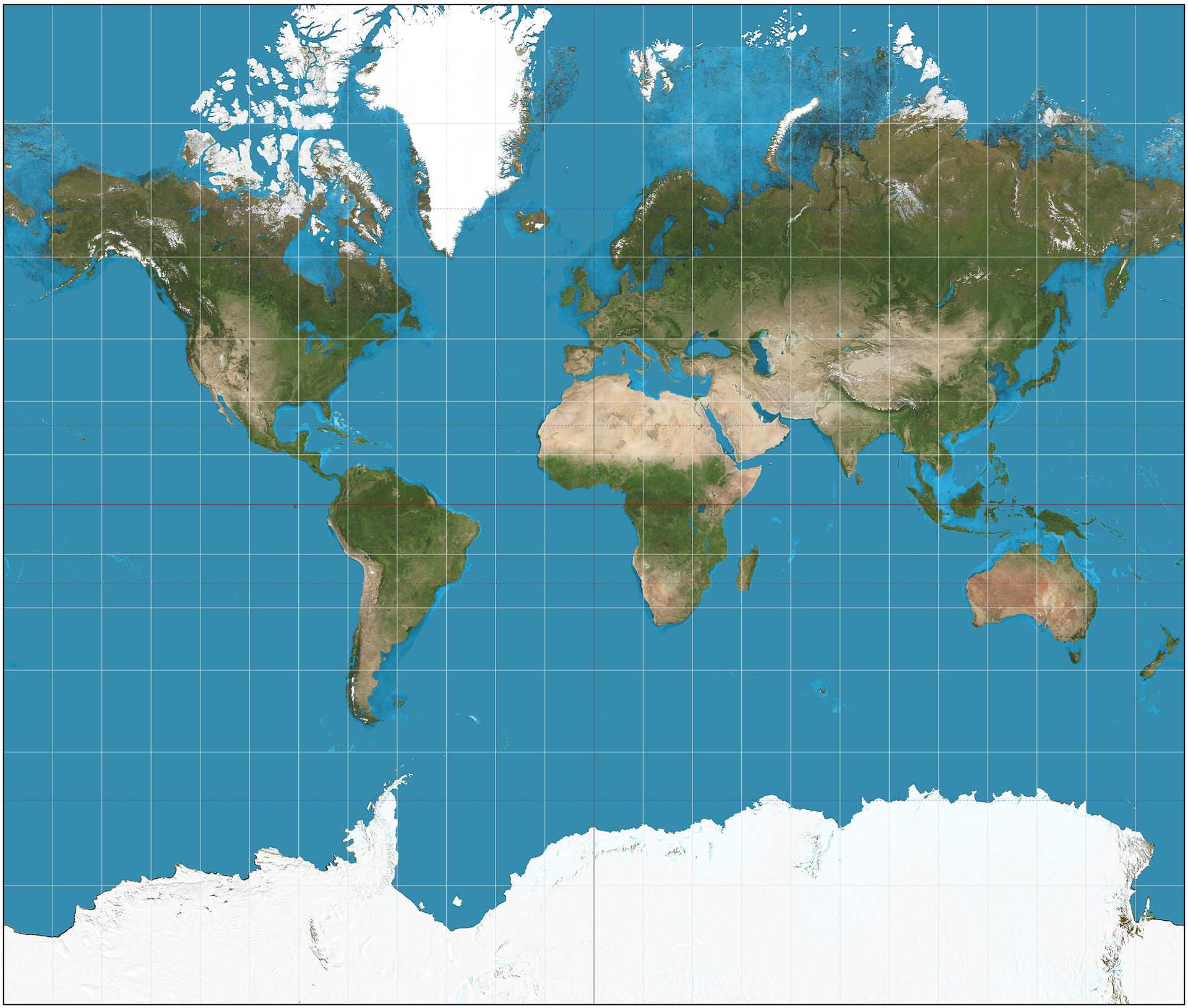 世界地图-墨卡托