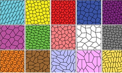 15种五边形密铺平面
